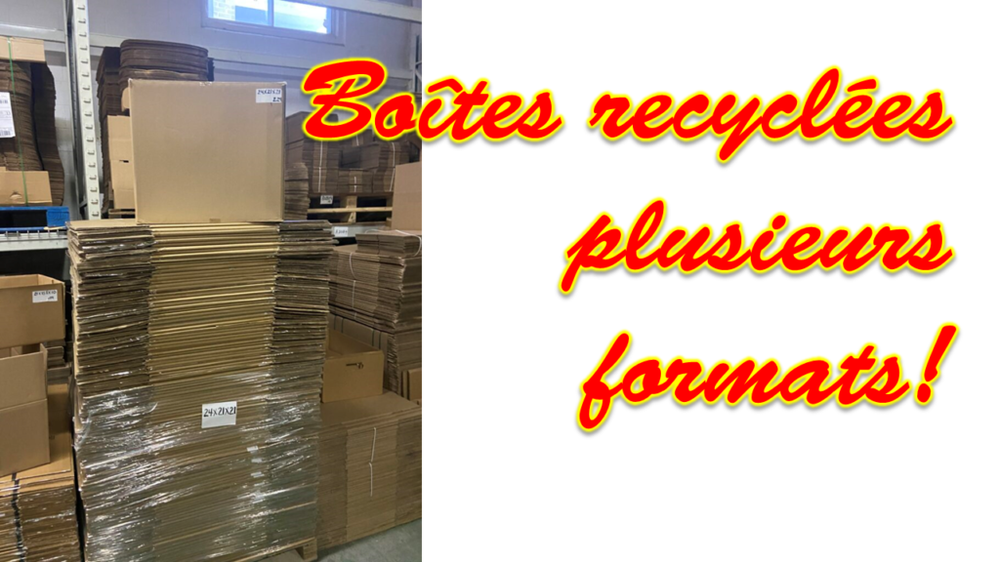 Cartons récupérés proposés selon l’arrivage