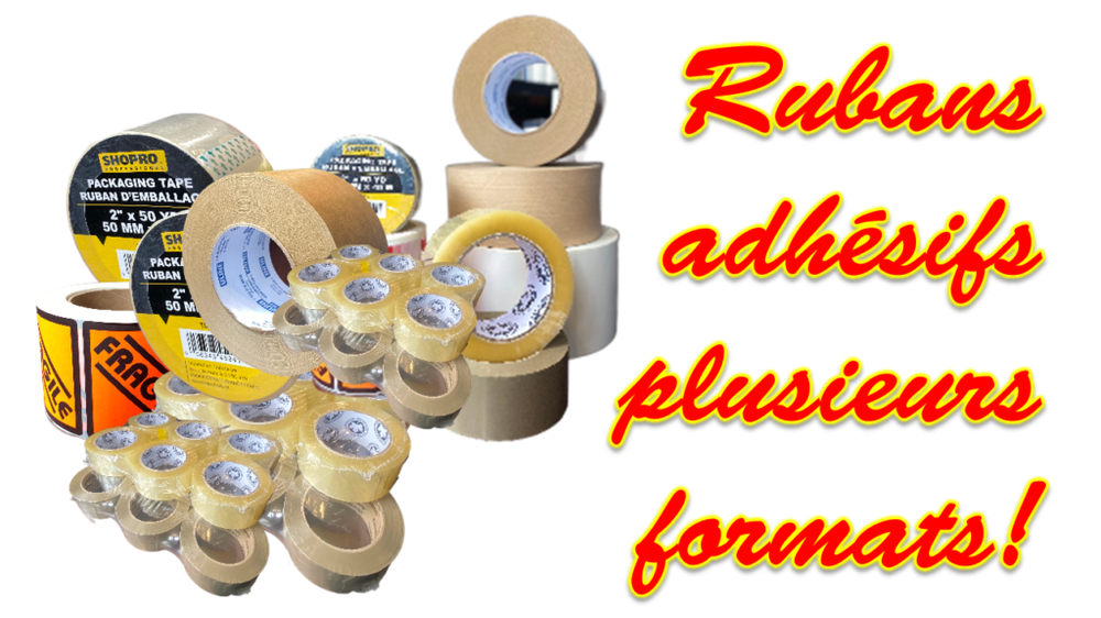 Choix de rubans pour sceller cartons et colis